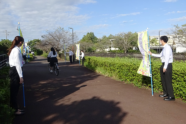 藤枝西高等学校の通学路【写真】